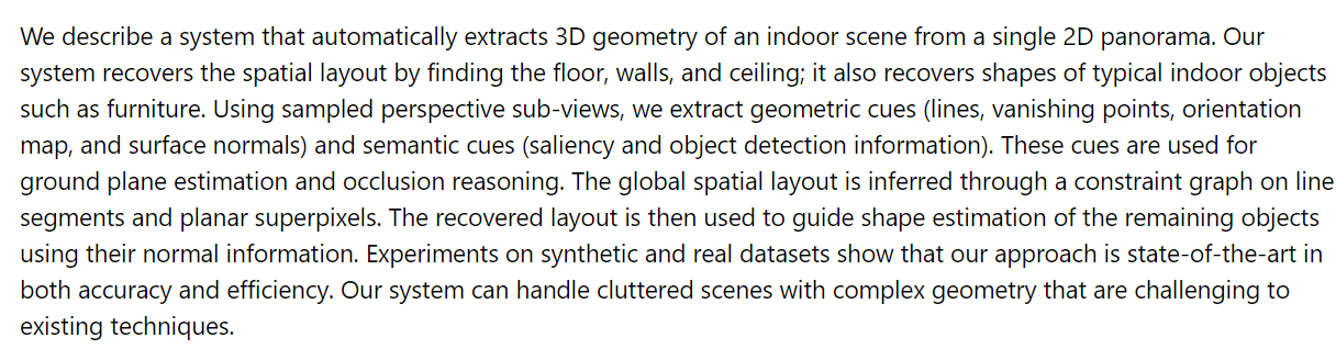 Automatic 3D Indoor Scene Modeling From Single Panorama