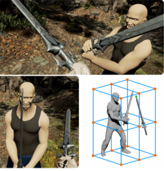 Touché: Data-Driven Interactive Sword Fighting in Virtual Reality