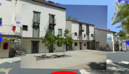 Hybrid orbiting-to-photos in 3D reconstructed visual reality