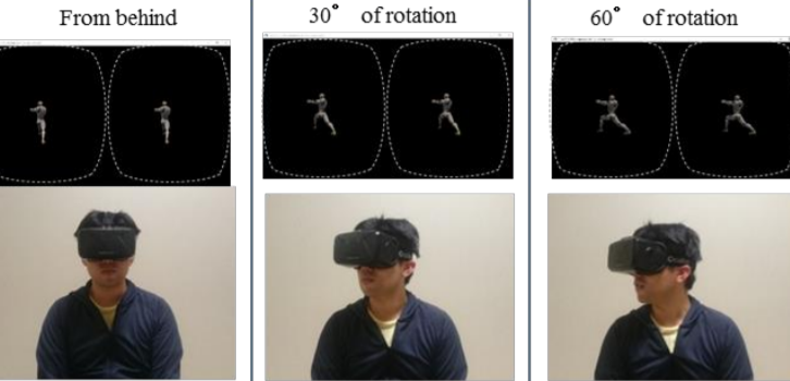 Motion Instruction Method Using Head Motion-Associated Virtual Stereo Rearview