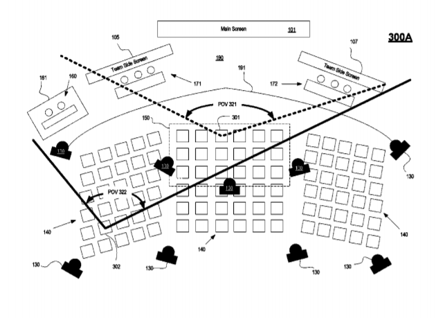 Sony Patent | Spectator View Into An Interactive Gaming World Showcased In A Live Event Held In A Real-World Venue