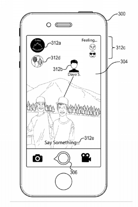 Facebook Patent | Prompting Creation Of A Networking System Communication With Augmented Reality Elements In A Camera Viewfinder Display