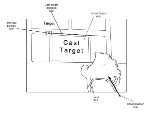 Facebook Patent | Gesture-based casting and manipulation of virtual content in artificial-reality environments